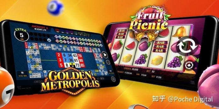 Mobile game lobby on g999 with bright entertainment categories